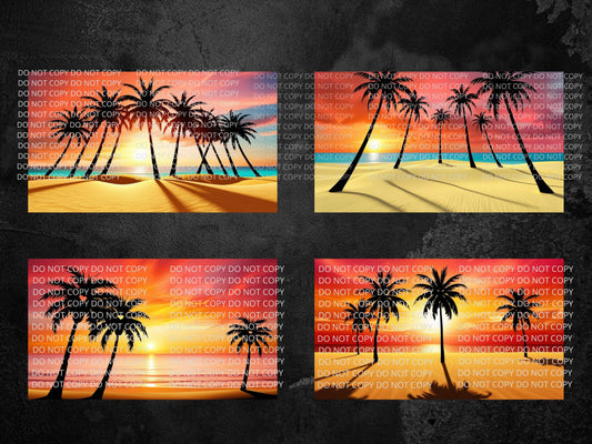 Palm Trees Digital Art in PDF SVG PNG File Formats