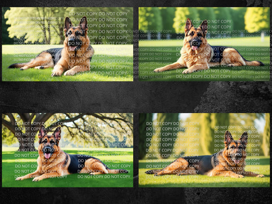 German Shepard Digital Art in PDF SVG PNG File Formats