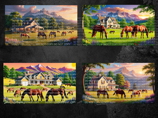 Horses by Home Digital Art in PDF SVG PNG File Formats