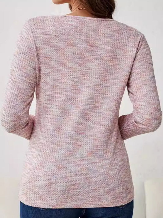 Full Size V-Neck Long Sleeve T-Shirt