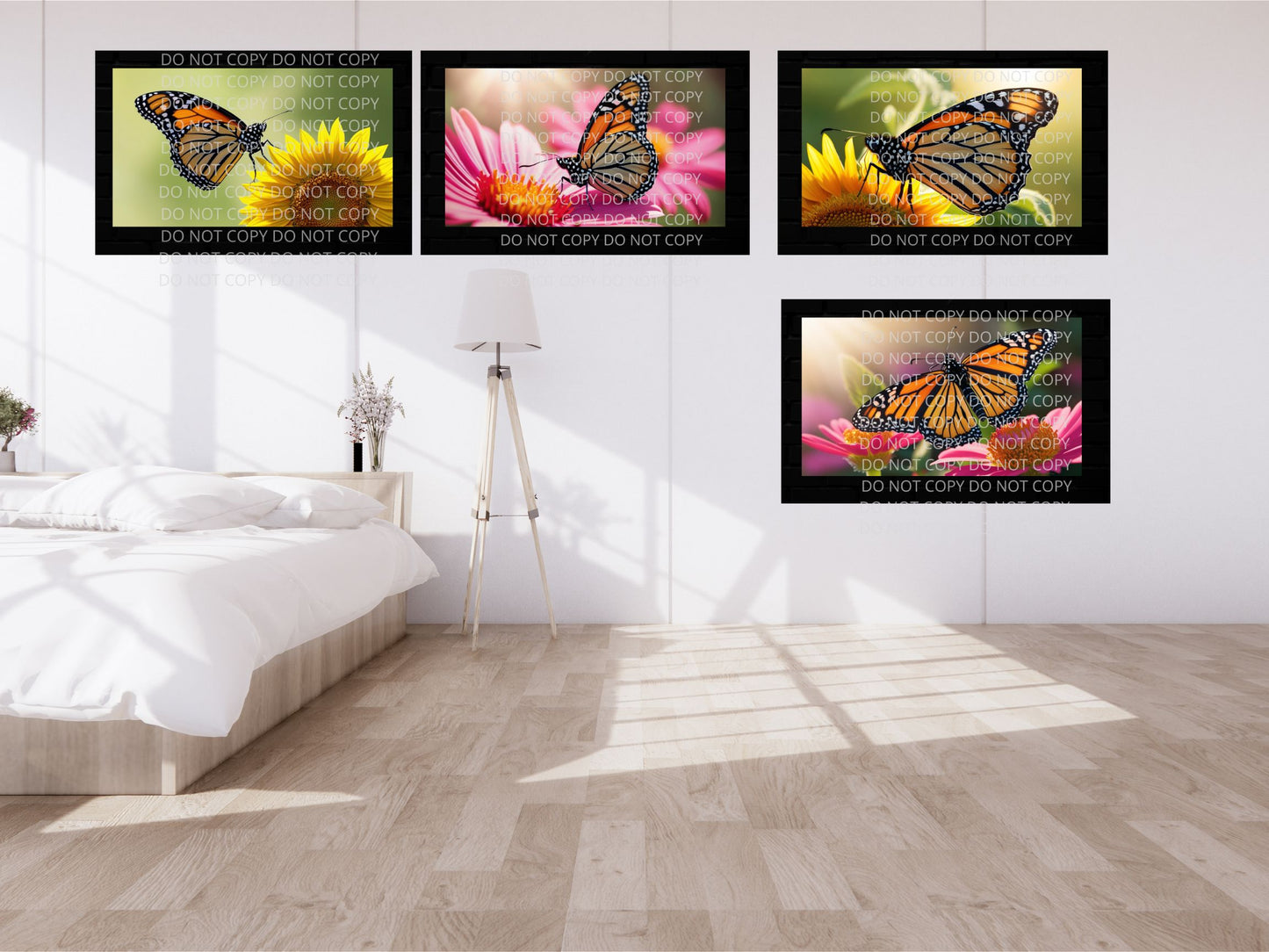 Single Butterfly with Flower Digital Art in PDF SVG PNG File Formats