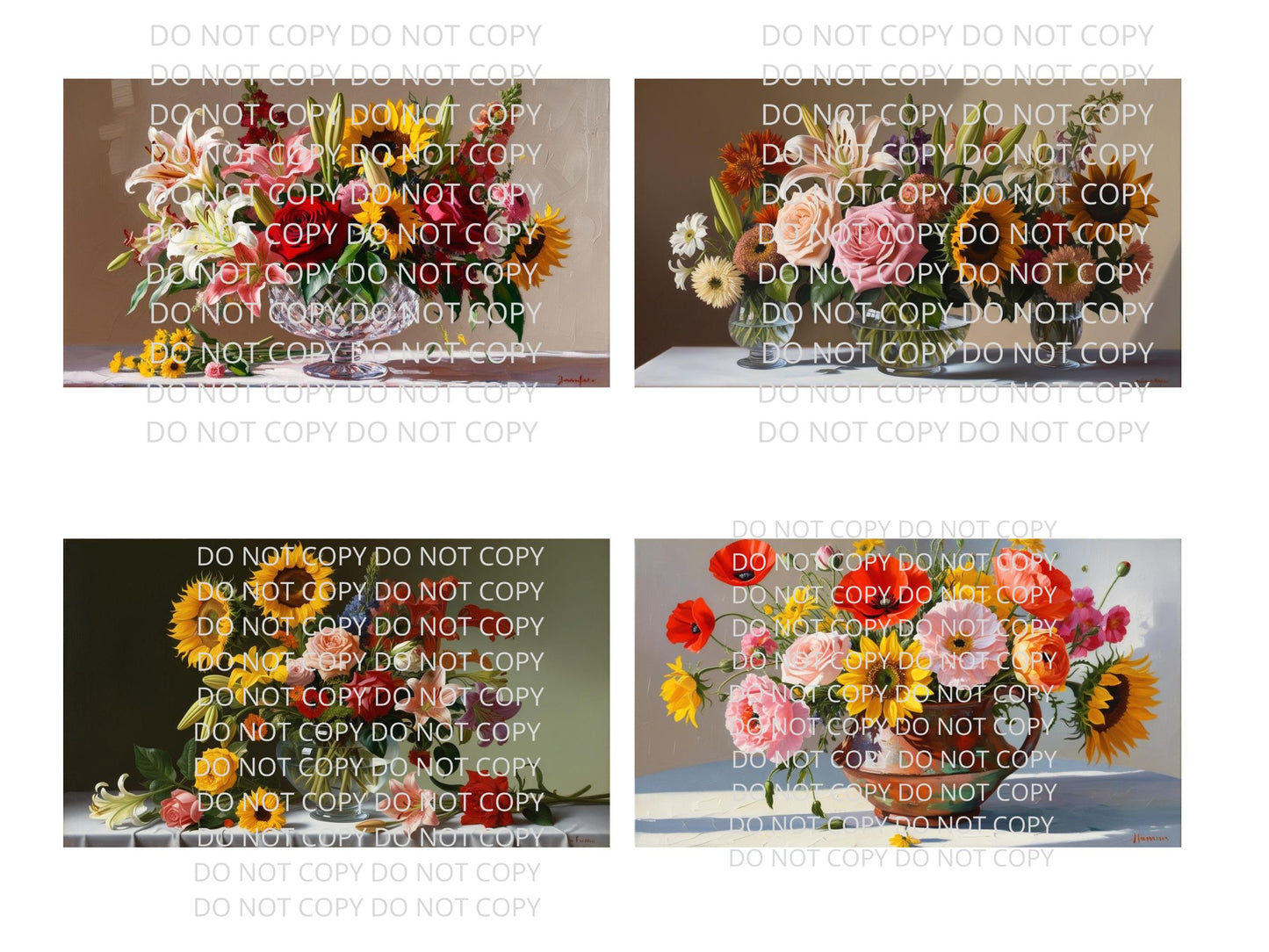 Flowers Still Life Digital Art in PDF SVG PNG File Formats