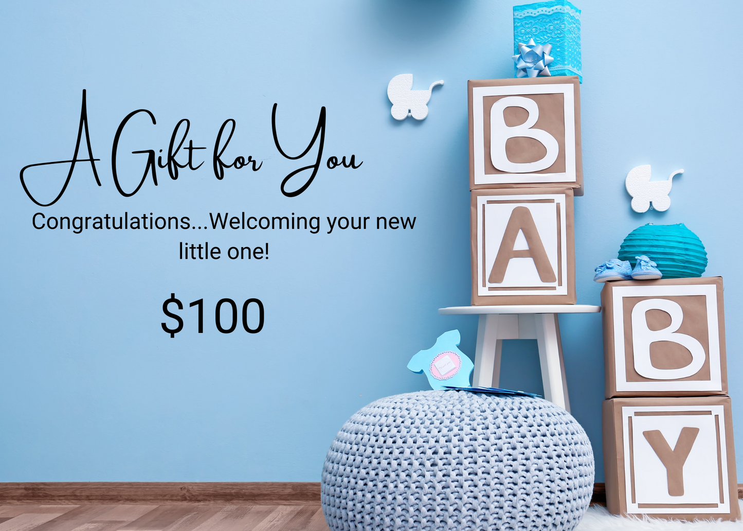 New Baby in Blue Gift Card *
