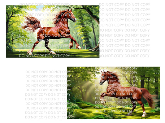 Brown Horse Digital Art in PDF SVG PNG File Formats