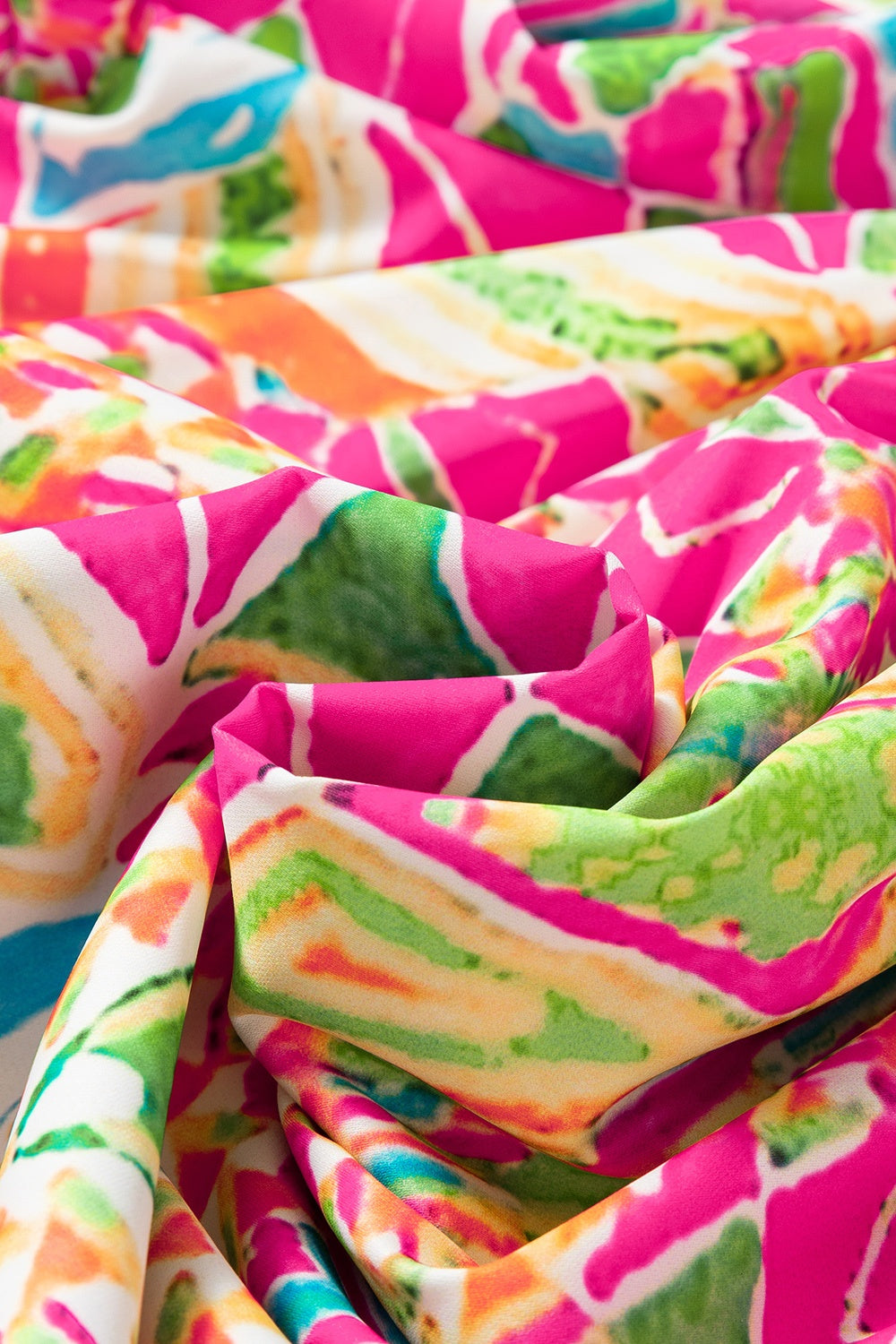 Full Size Printed Round Neck Half Sleeve Blouse