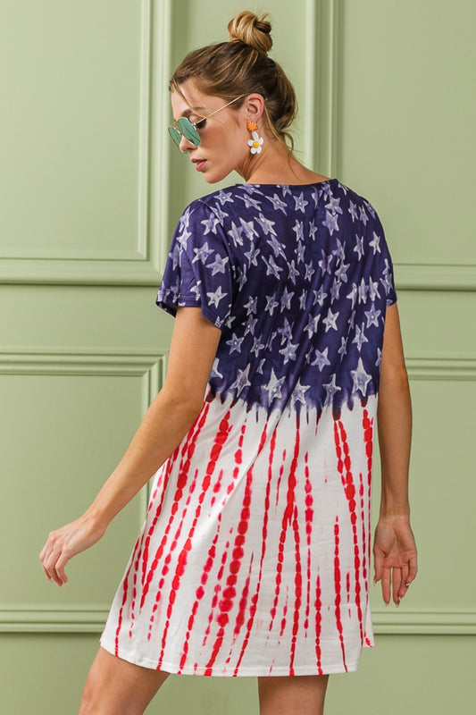 BiBi American Flag Theme Tee Dress - Brand BiBi
