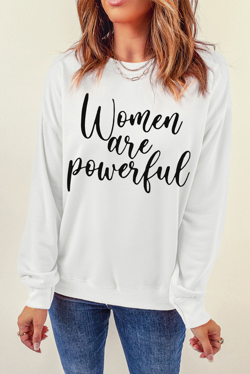 Women's Full Size WOMEN ARE POWERFUL Graphic Sweatshirt
