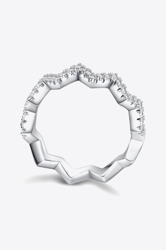 Women's Moissanite Wavy Band Ring *