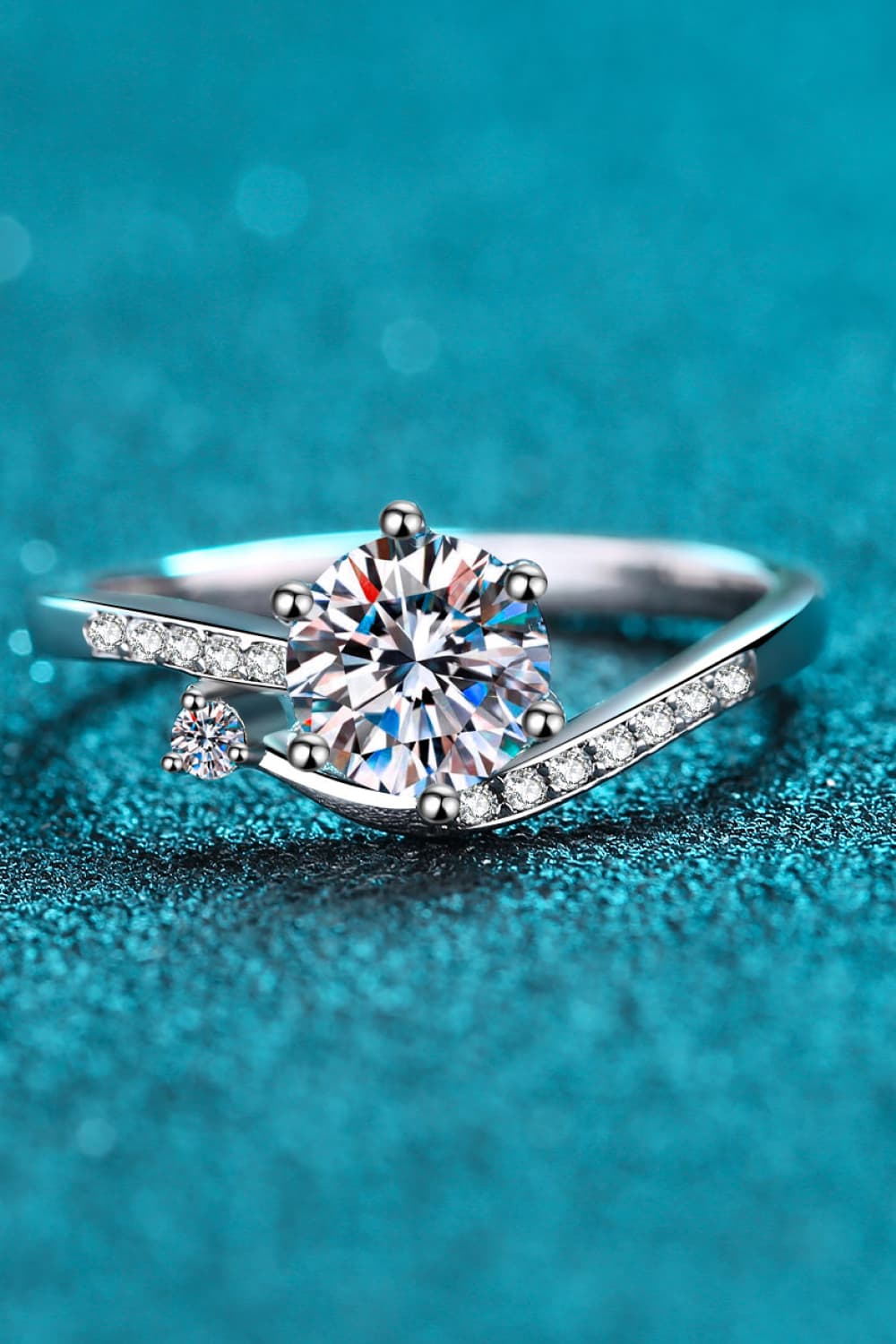 1 Carat Moissanite 925 Sterling Silver Bypass Ring 💜
