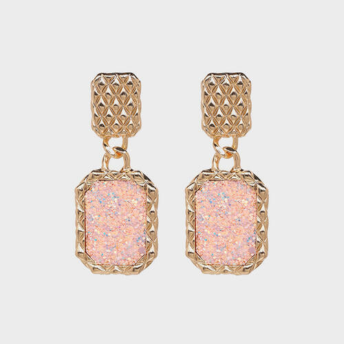 Geometric Square Alloy Dangle Earrings