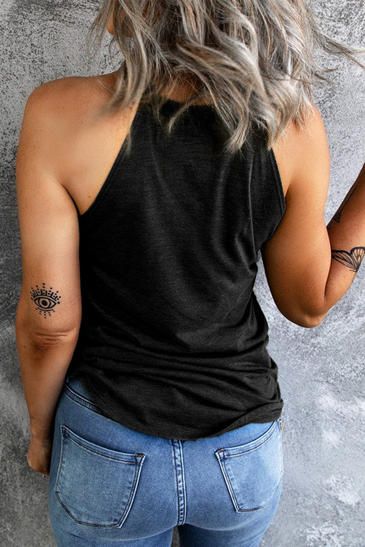 OH VACA Full Size Sunflower Graphic Round Neck Tank