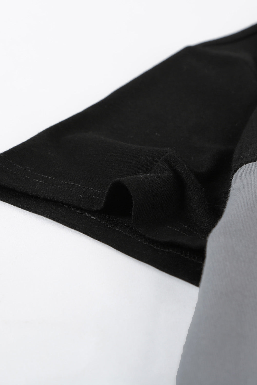 Women's Full Size Short Sleeve Color Block Side Slit Round Neck T-Shirt