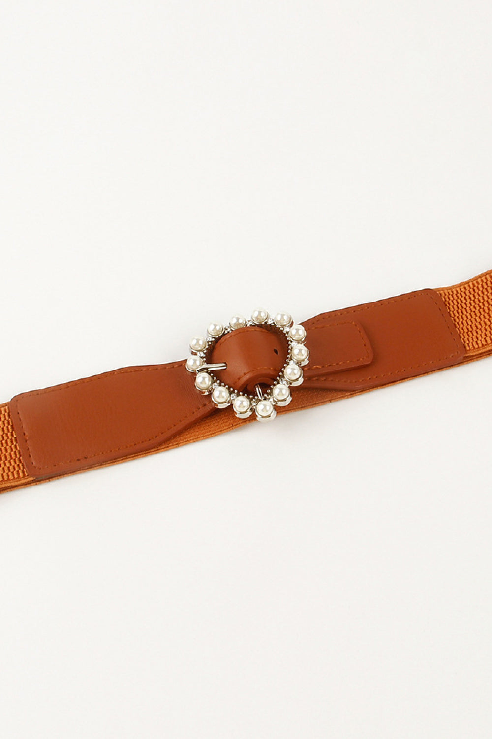 TranquilNights Pearl Heart Buckle Elastic Belt