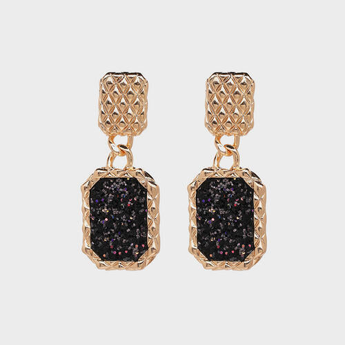 Geometric Square Alloy Dangle Earrings