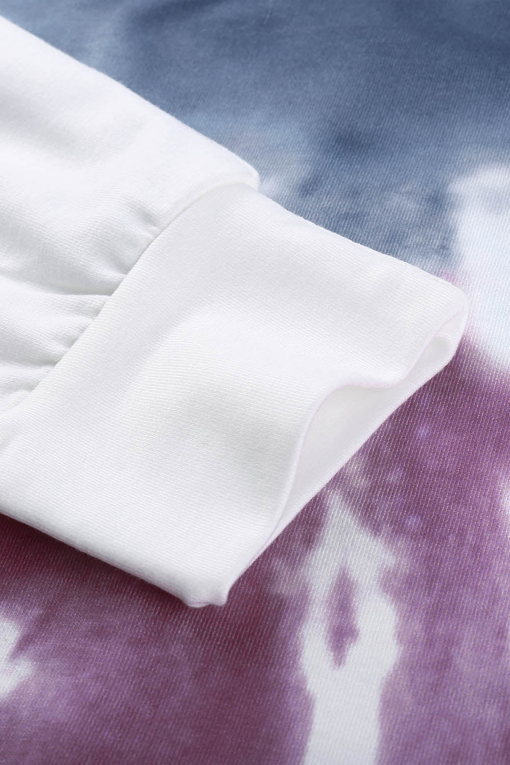 Full Size Oversized Boho Blue Tie-dye Drop Shoulder Hoodie *