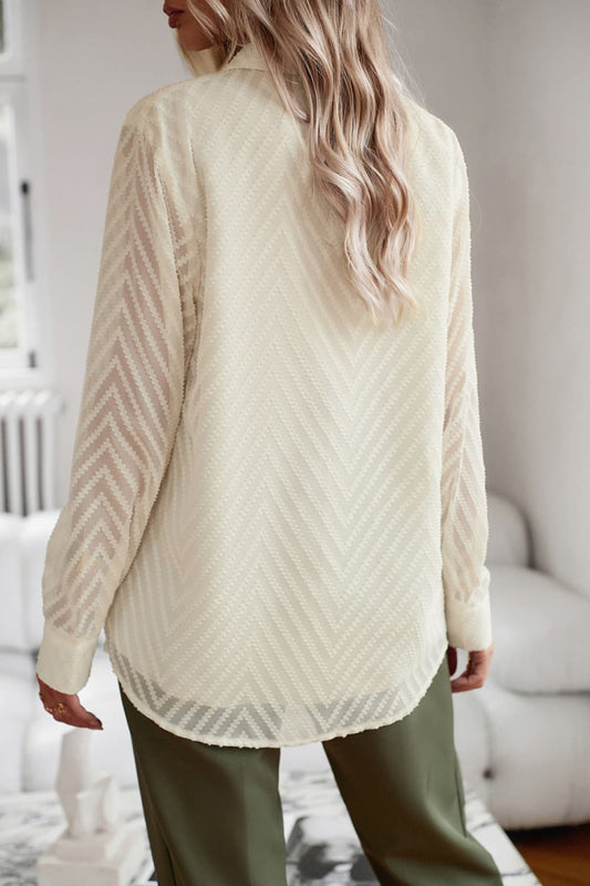 SoComfy Collared Neck Long Sleeve Pocketed Shirt