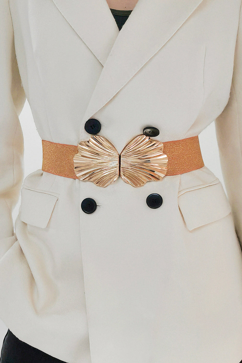 GorgeousNights Zinc Alloy Buckle Elastic Belt