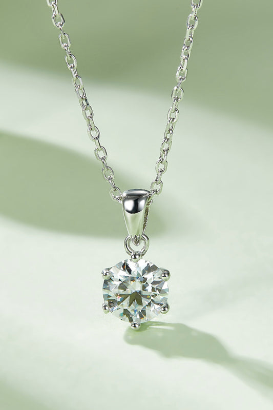 1 Carat Moissanite 925 Sterling Silver Necklace 💜