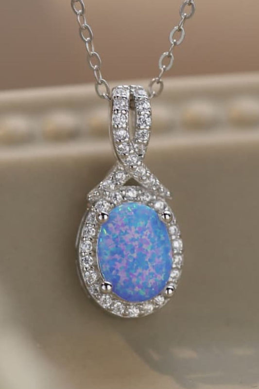 Women's Feeling My Best Opal Pendant Necklace