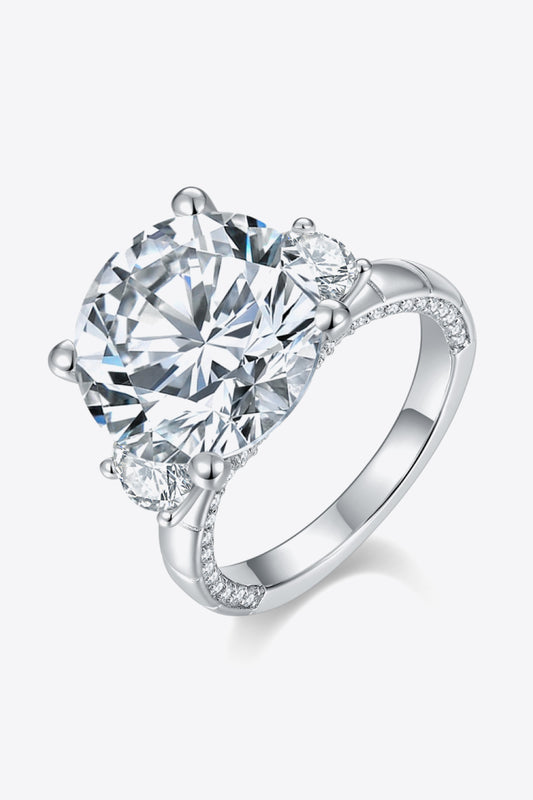 Women's 8.6 Carat Moissanite Platinum-Plated Ring