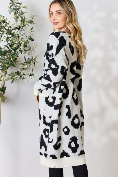 BiBi Leopard Open Front Ivory Cardigan - Brand BiBi