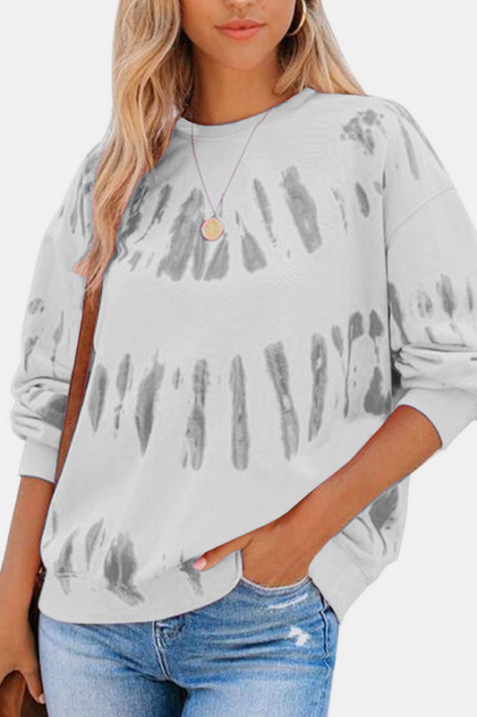 Malibu Dreams Full Size Tie Dye Round Neck Sweatshirt *