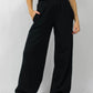 Elastic Waist Wide Leg Pants