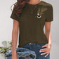 Smile Graphic Round Neck Short Sleeve T-Shirt