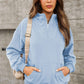 Quarter Zip Dropped Shoulder Sweatshirt