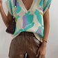 Color Block V-Neck Sweater Vest