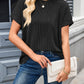 Lovelet Round Neck Short Sleeve Rib T-Shirt