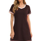 Contrast Trim Short Sleeve Lounge Dress
