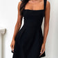 Devine Bow Back Square Neck Mini Dress