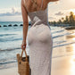 Slit Openwork V-Neck Sleeveless Cover Up