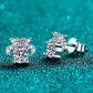 1 Carat Moissanite 925 Sterling Silver Stud Earrings