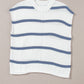 Striped Round Neck Cap Sleeve Sweater