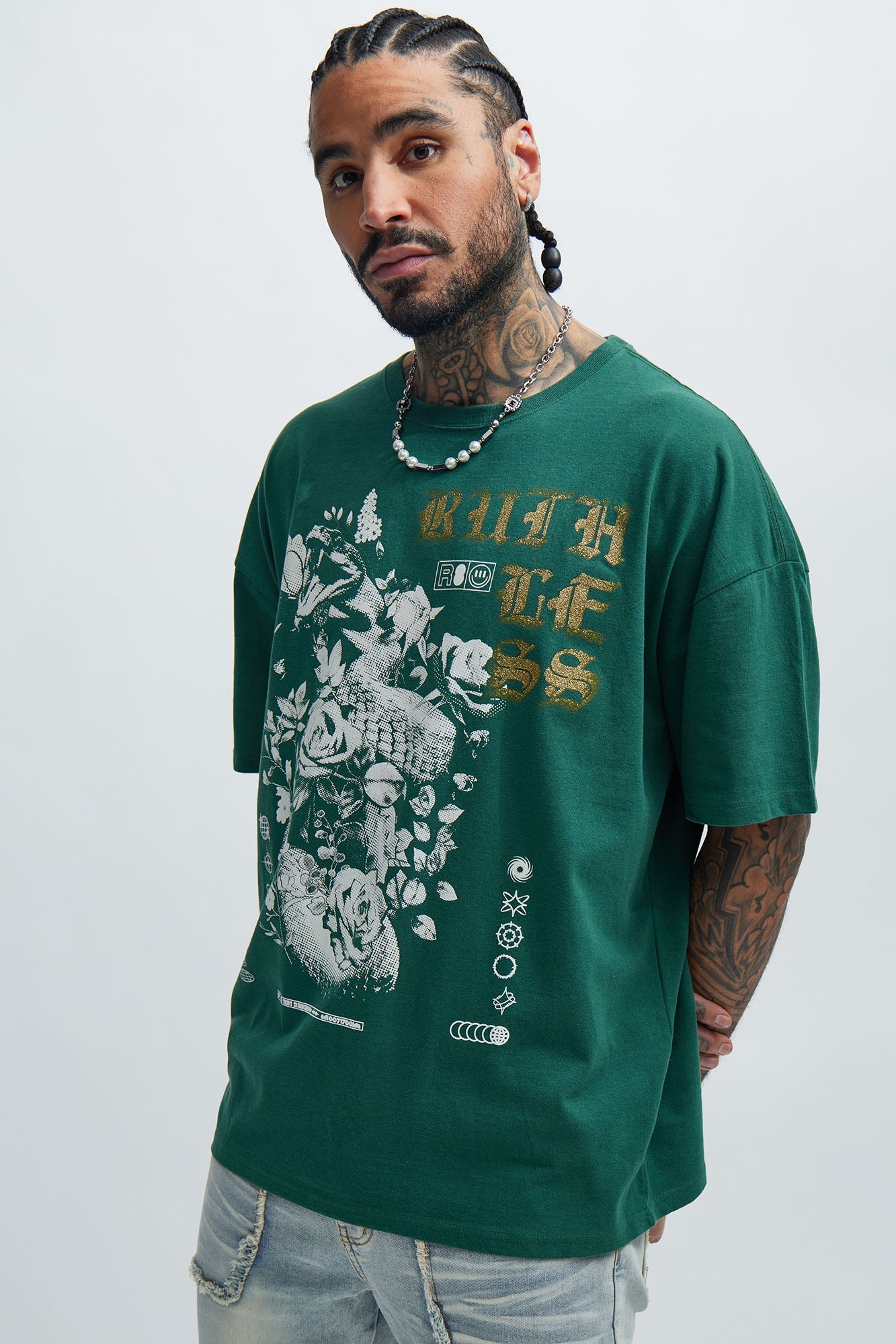 Ruthless Oversize Short Sleeve Tee - Hunter