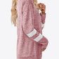 Striped Contrast Raglan Sleeve Top