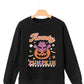 Jack-O'-Lantern Round Neck Long Sleeve Sweatshirt