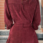 Tied Button Up Ruffle Hem Dress