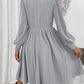 Textured Turtleneck Long Sleeve Dress