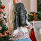 Sequin Patch Christmas Element Sweatshirt