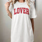 LOVER Round Neck Half Sleeve T-Shirt