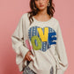 BiBi LOVE Heart Patch Slit French Terry Sweatshirt - Brand BiBi