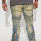 Can I Cargo Stacked Skinny Flare Jeans - Vintage Blue Wash