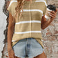 Striped Round Neck Short Sleeve Knit Top