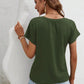 Full Size Asymmetric Hem Round Neck T-Shirt