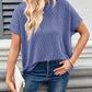 Lovelet Round Neck Short Sleeve Rib T-Shirt
