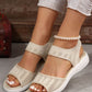 Peep Toe Cloth Sandals