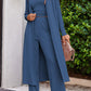 Drawstring Tank, Long Sleeve Cover Up and Pants Set